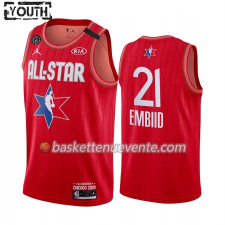 Maillot Basket Philadelphia 76ers Joel Embiid 21 2020 All-Star Jordan Brand Rouge Swingman - Enfant